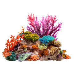 Coral reef isolated on white background 