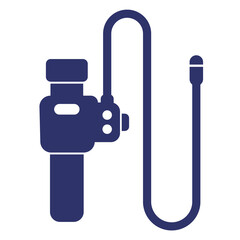 endoscope for colonoscopy icon on white