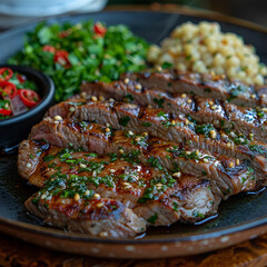 Grilled picanha with farofa and vinaigrette ai technology