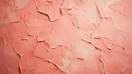 Fotobehang pared con textura de coral rosa generative ai © Francheska