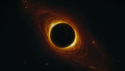 Naklejka premium Black hole in space. distortion of space.