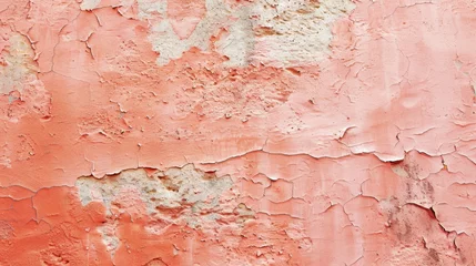 Foto op Canvas pared con textura de coral rosa generative ai © Francheska