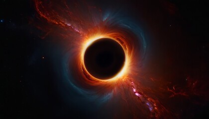 Fototapeta premium Black hole in space. distortion of space.