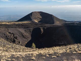 Etna volcano craters in Sicily, Italy