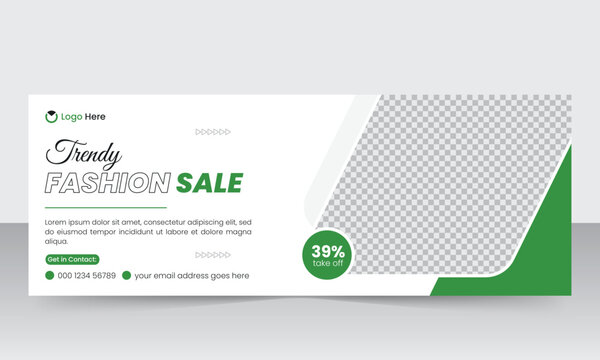 Modern digital business marketing promotion Facebook cover banner design template