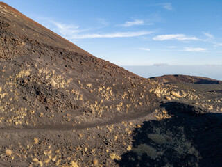 Etna volcano craters in Sicily, Italy