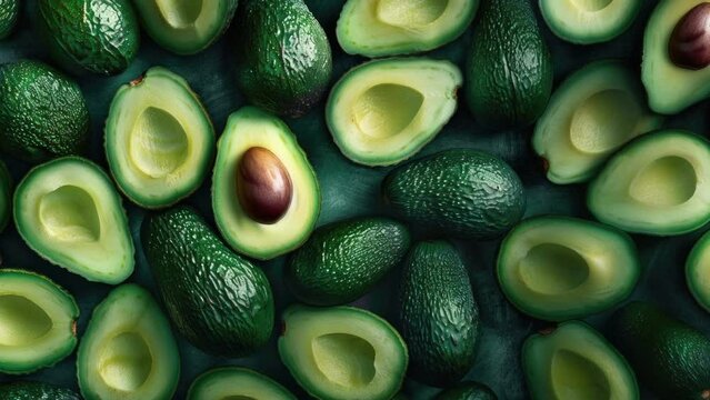 Panning Across an Avocado Background 