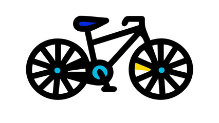 Fototapeta na wymiar bicycle icon isolated on white background vector illustration