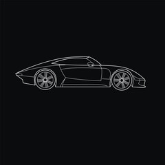 sports car isolated