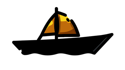 Fototapeta na wymiar A boat icon vector illustration