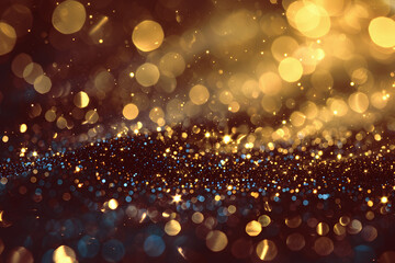 Abstract background with gold glitter. Festive, luxurious, glamorous background