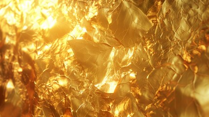 Sumptuous and Shiny Yellow Gold Leaf Foil, Ideal for Creating High-Quality, Luxurious Designs.