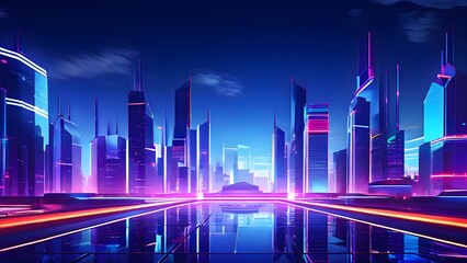 render background abstract city skyscrapers - 770879043
