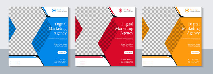 Modern Social Media Banner Design, Creative Digital Social Media Post Template, Marketing, Web Banner, Sale, Vector Illustration