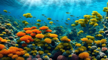 render background abstract coral reef ocean - 770880604