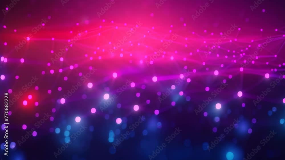 Poster abstract technology background with connecting dots and lines. network concept. 3d rendering, abstra