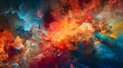 Blending colorful smoke and gas patterns and textures, Abstract art V2. - obrazy, fototapety, plakaty