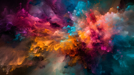 Blending colorful smoke and gas patterns and textures, Abstract art V3.