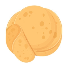 Empty round corn tortillas tacos