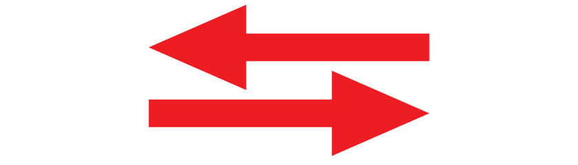 Double arrow icon set . two side arrows icon vector