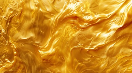 Ultra-Realistic Gold Fluid Marbling with Exquisite Paint Texture Details, Ideal for Luxury Decor...