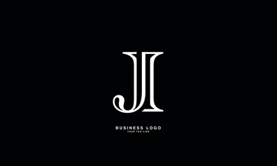 JI, IJ, J, I, Abstract Letters Logo Monogram