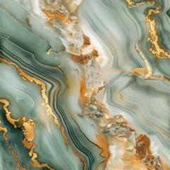 Cercles muraux Cristaux Abstract Marble Waves Acrylic Background. Gray Orange Marbling Texture. Agate Ripple Pattern. 