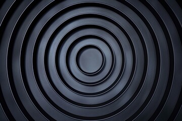 Abstract Dark grey background with concentric circles - obrazy, fototapety, plakaty