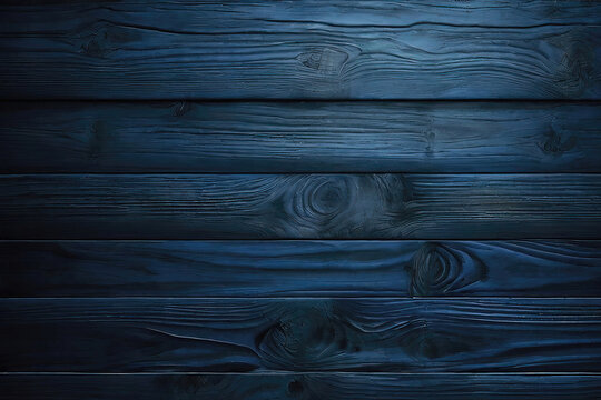 Blue and black dark wood wall wooden plank board texture background with grains and structures and scratched