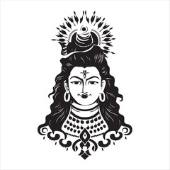 Traditional Hindu Maha Shivratri Vector Illustration design.eps