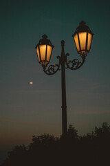 Street lamp in the evening