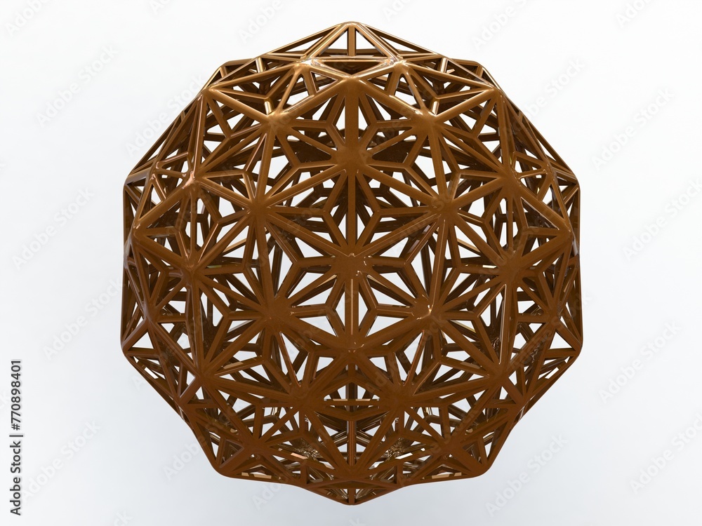 Poster wireframe shape geometric diamond 3d print model