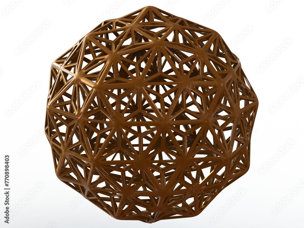 Poster wireframe shape geometric diamond 3d print model