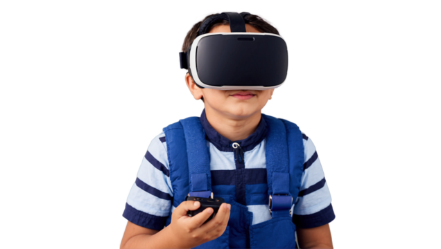 boy , Man with vr headset Transparent image