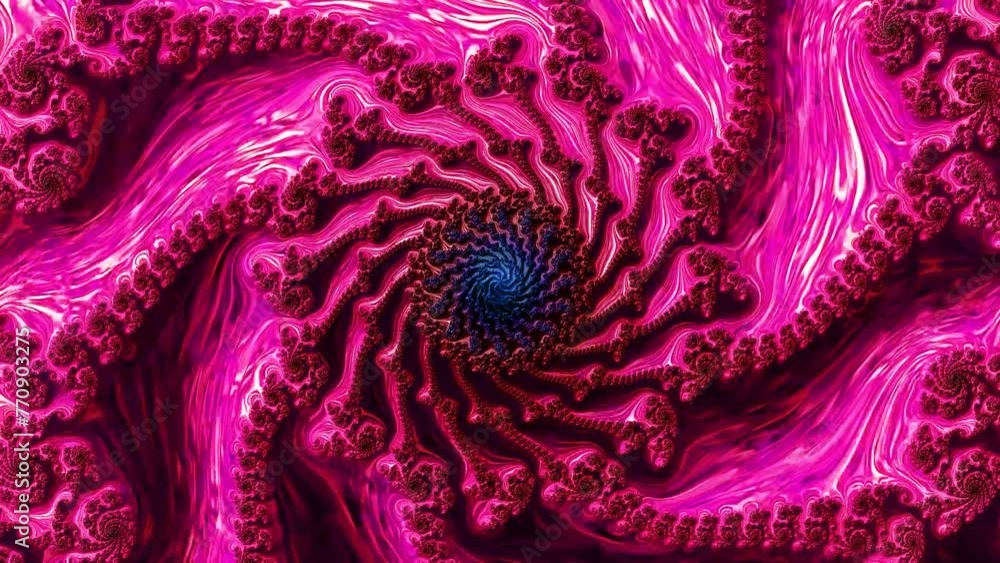 Wall mural 4k abstract multicolored motion graphics background. fractal sequence patterns 3d. for yoga or clubs