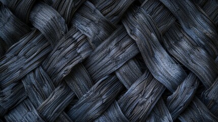 The intricate weaving of fibers creates a textured background that resembles a woven tapestry.