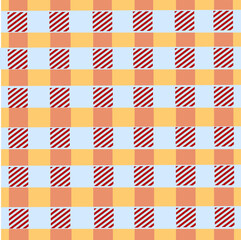 Seamless pattern 3 color is reminiscent of traditional gingham patterns.