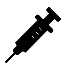 Syringe vector silhouette illustration icon.