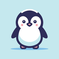 cartoon character penguin bird with ice