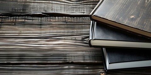 Customizable Hardcover Books on a Wooden Table. Concept Books, Hardcover, Customizable, Wooden Table, Display