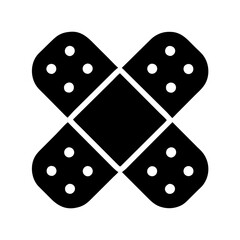 Bandage silhouette vector  illustration icon.