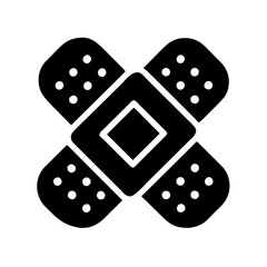 Bandage silhouette vector  illustration icon.