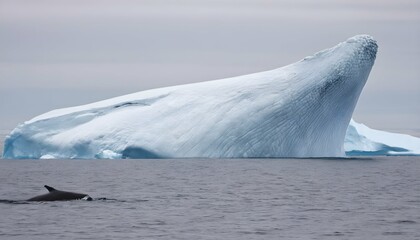 a-blue-whale-swimming-past-an-iceberg-highlightin-