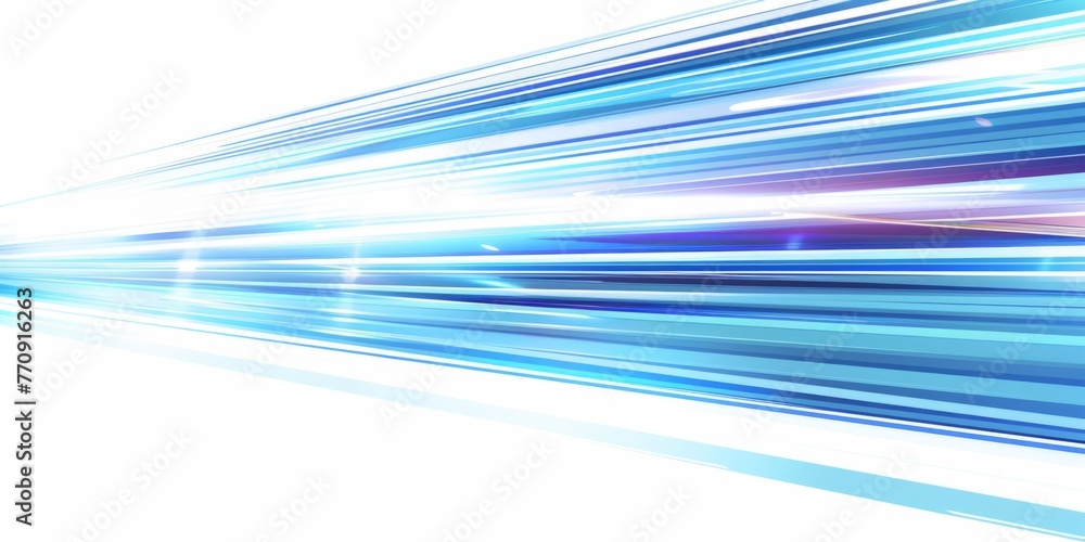 Poster abstract blue lines pattern on white background, speed and technology concept design with line of li