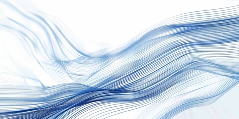 Abstract lines pattern with blue and white color, technology background Generative AI