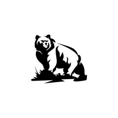 Bear icon. Bear vector illustration. Bear logo.