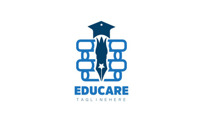 Education logo design template, suitable for academy, School, Graduation