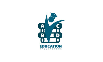 Education Logo Design Template, Creative And Clever Concept