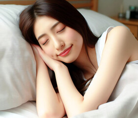 Fototapeta premium 睡眠中の女性 