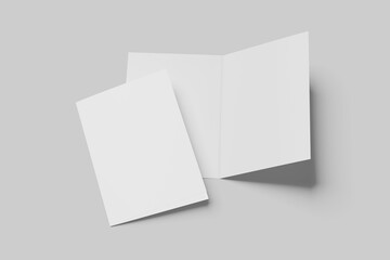 Blank a4 bifold brochure white